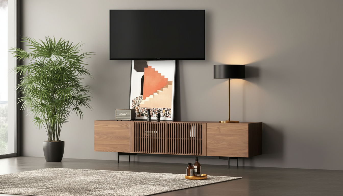 2M Modern Chic Lowboard TV Stand Guide for Wide TVs