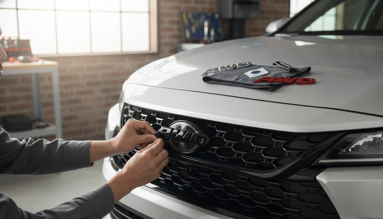 3D Metal AWD Grille Badge: Fit, Install, Care Guide