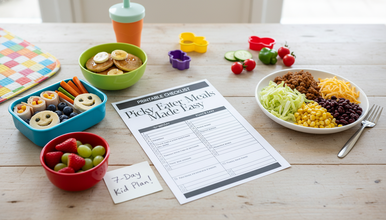 Picky Eater Meals: Easy Checklist + 7-Day Kid Plan