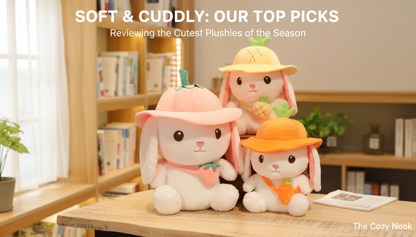 Plush Rabbit Doll with Hat: Sweet Gift & Nursery Decor
