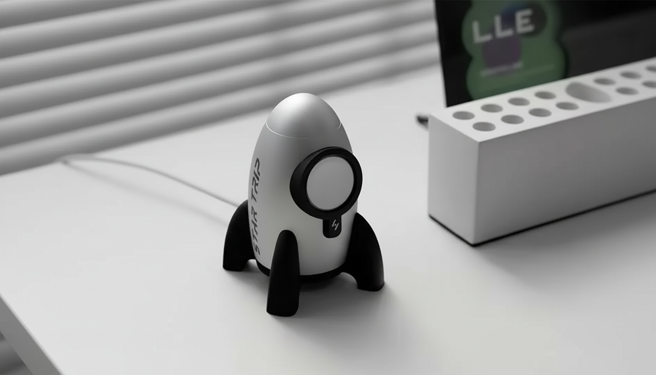 Rocket Metal Apple Watch Charging Stand for Desk & Bed