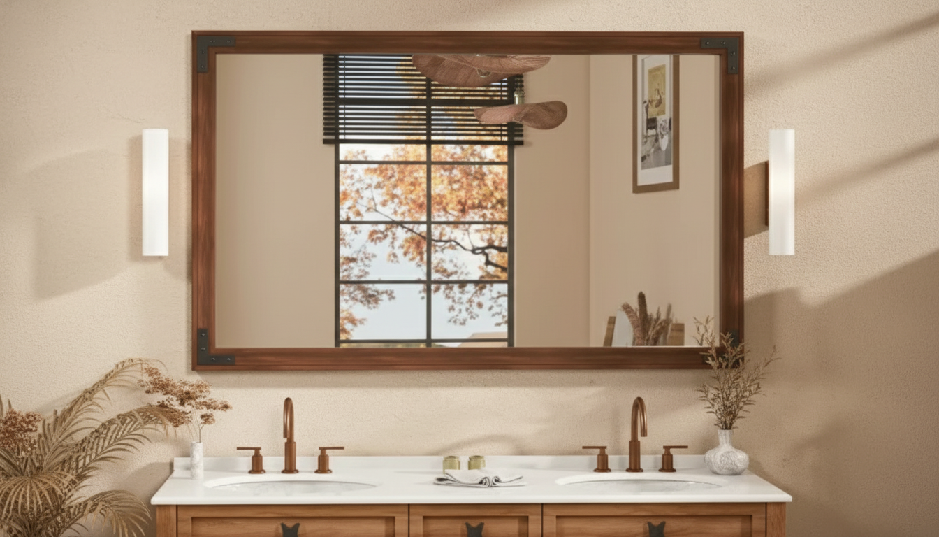 Rustic Black Wood Wall Mirror: Style, Size & Placement