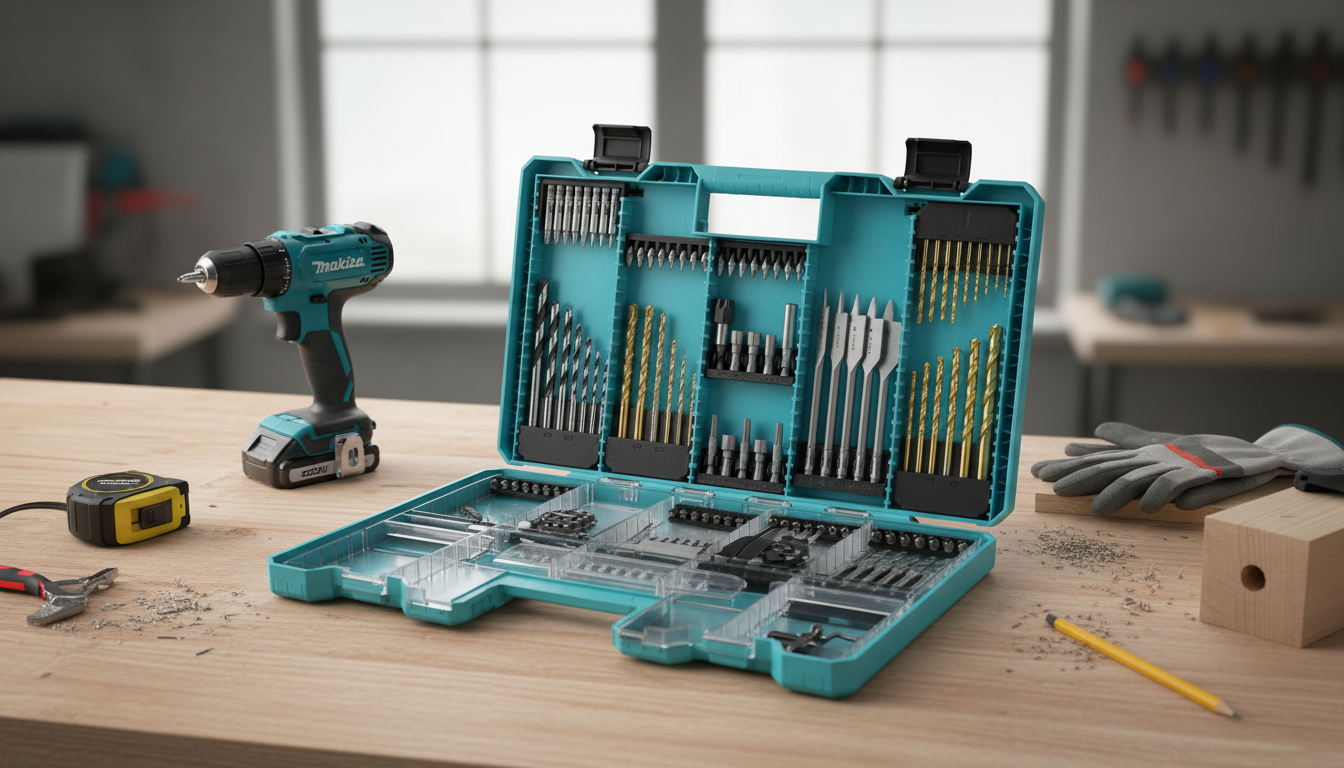 99-Piece Titanium HSS Drill & Driver Bit Set Case
