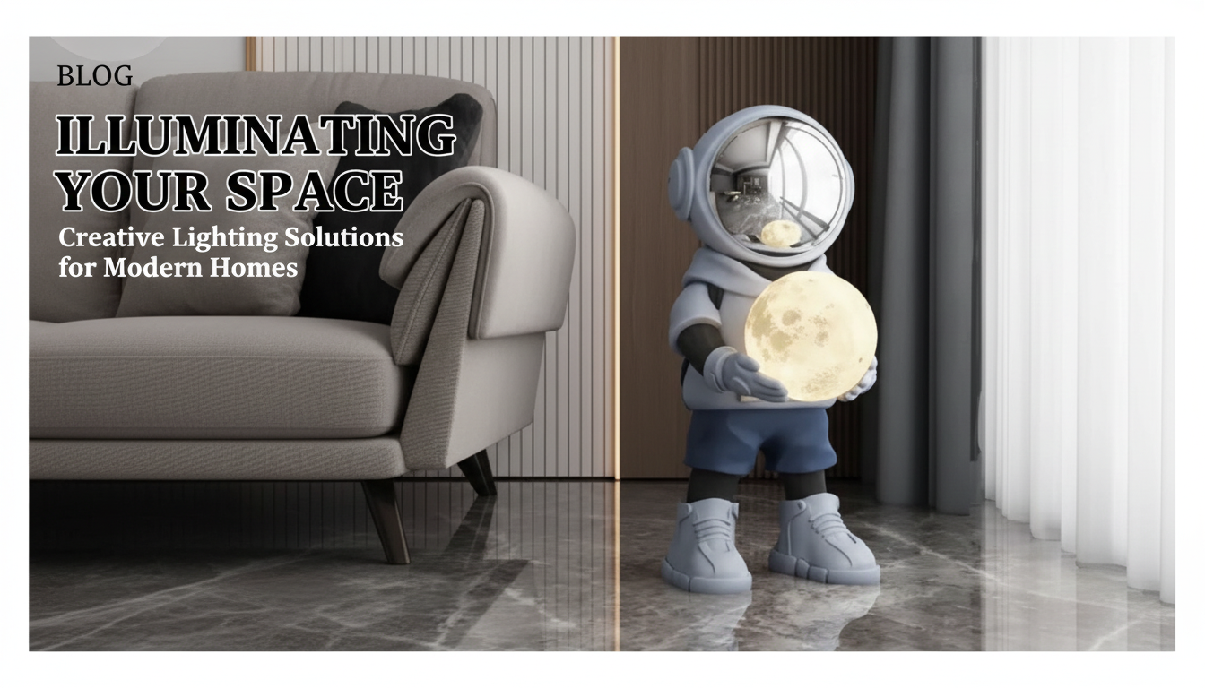 Luxury Astronaut Resin Sculpture: Sound & Light Style