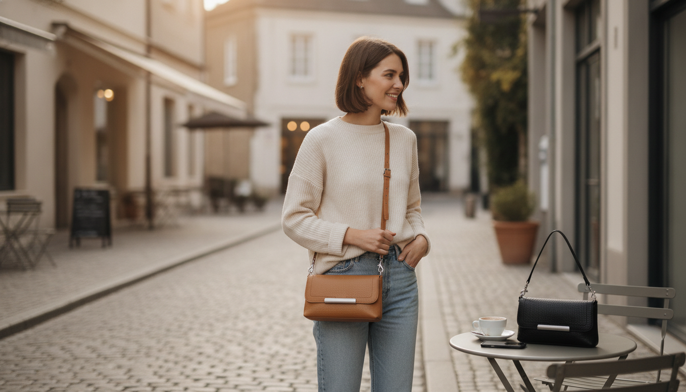 Minimalist Cowhide Shoulder & Crossbody Bag: Everyday Chic