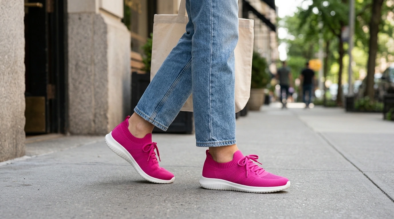 Nike Fuchsia Slip-On Lace-Up Sneakers: Fit & Styling